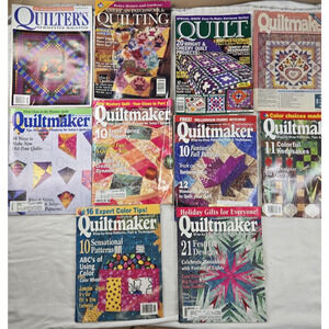 Quiltmaker Quilt Quilting Quilters Magazine 1994-2002 Lot Of 10 Vintage Patterns